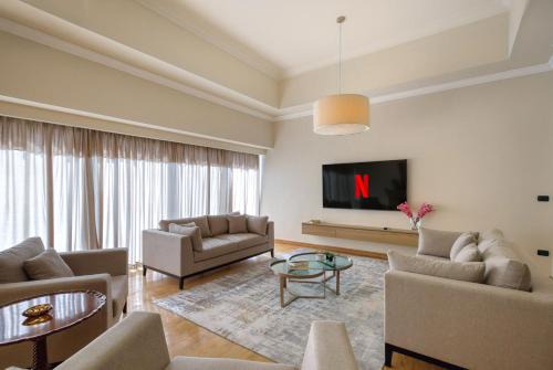Agouza Apartment | 3BR with Private Pool + Rooftop | Mohandessin