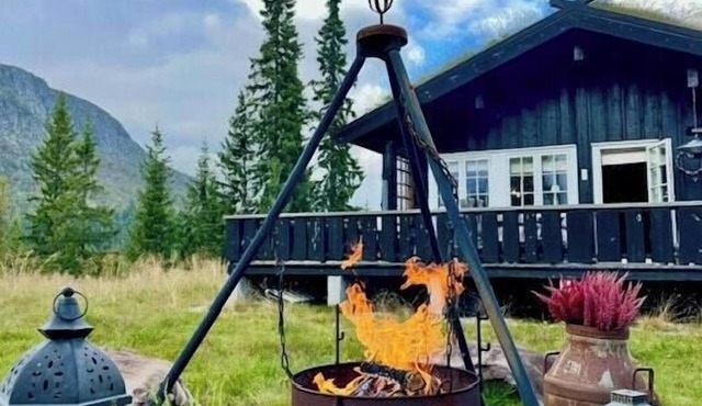 Family-friendly mountain cabin at Haglebu