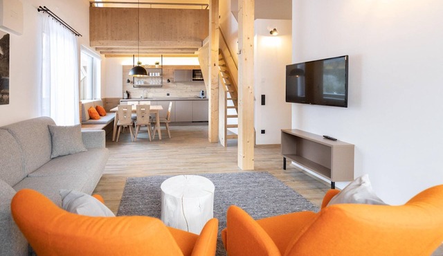 Spacious 8-Person Alpine Apartment with Balcony